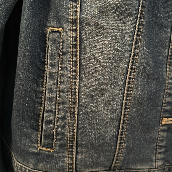 Chico’s Platinum Sz 2 (L) Jean Jacket - Picture 4 of 7